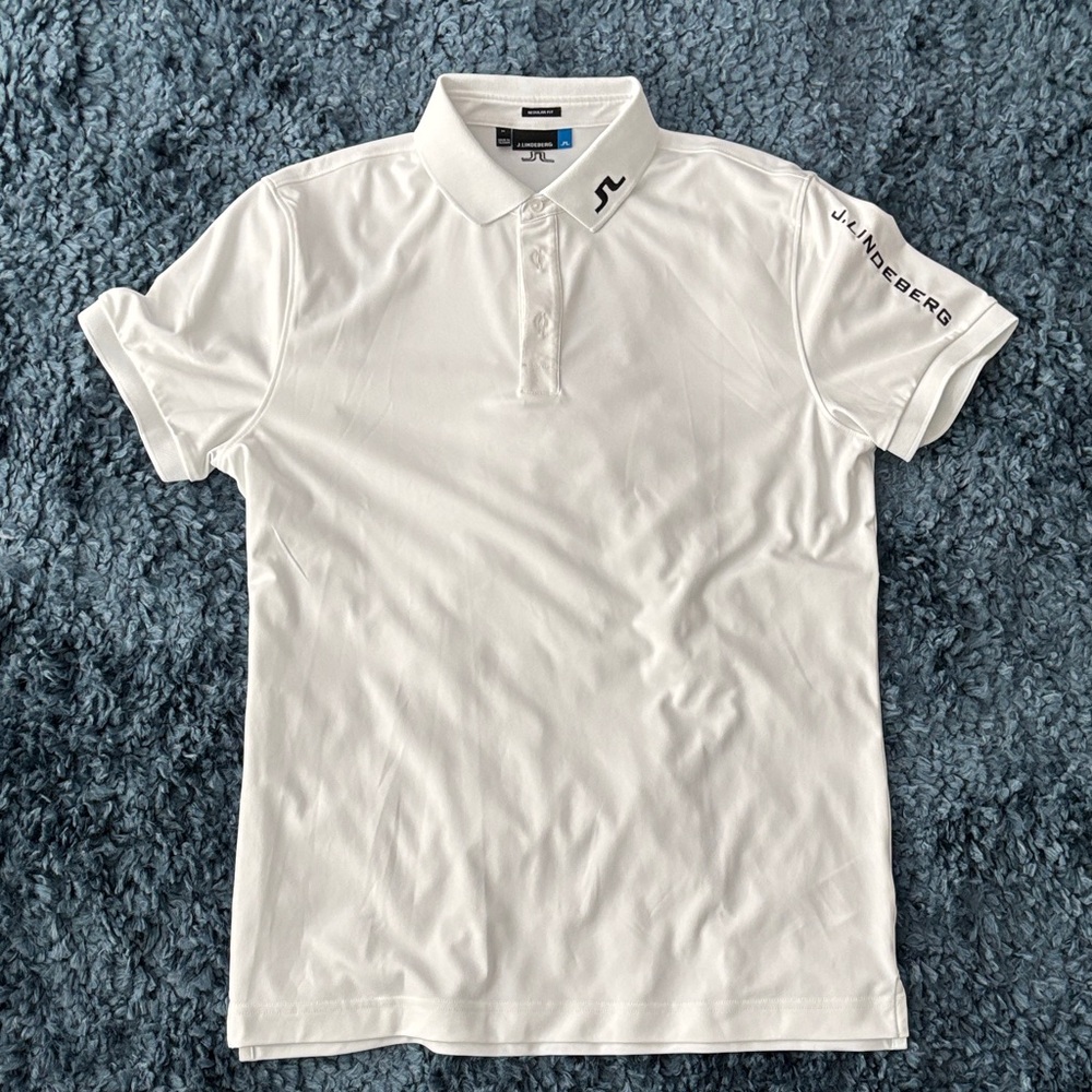J.Lindeberg Classic White Polo Shirt
